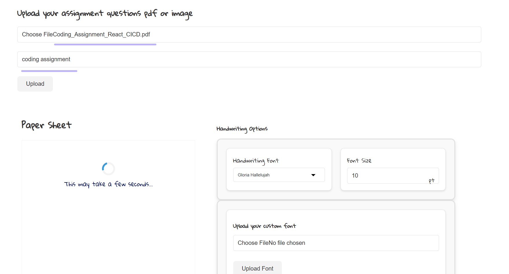 File Upload Interface